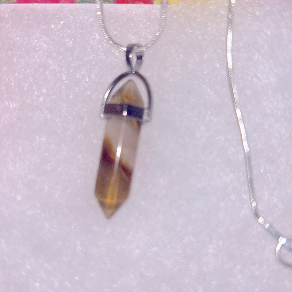 Montana Moss Agate Sterling Silver 16” Necklace